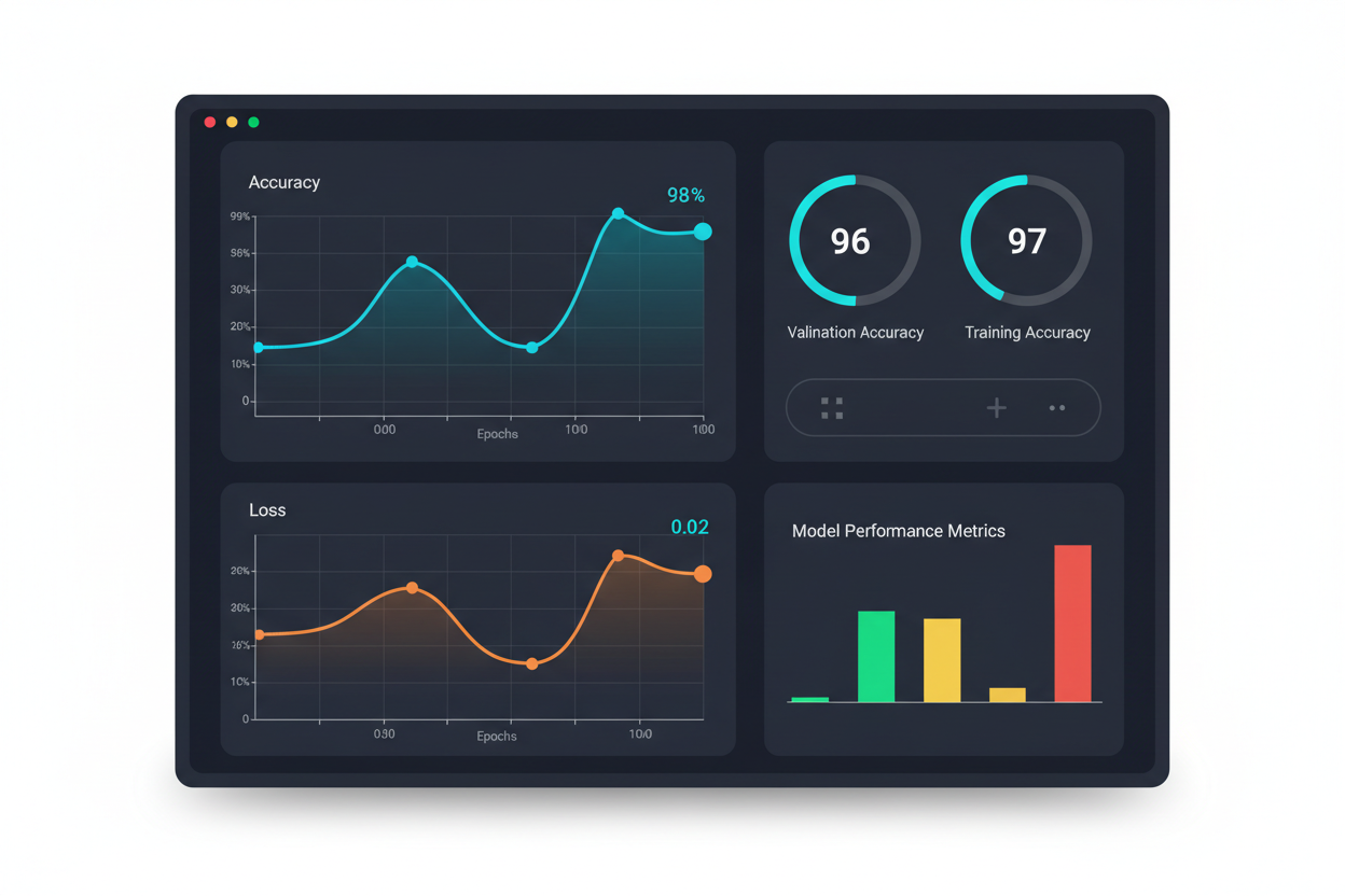 Model training dashboard
